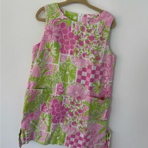 Lilly Pink and Green Shift Dress